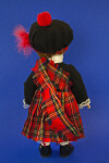 Scotland Male Porcelain Doll in Traditional Scottish Highland Costume (Back View)