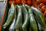 Several Seedless Cucumbers