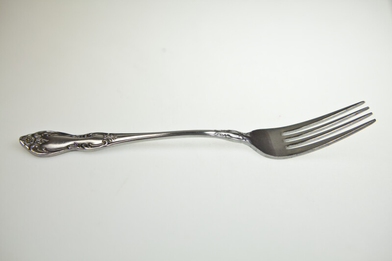 Side View of a Metal Fork