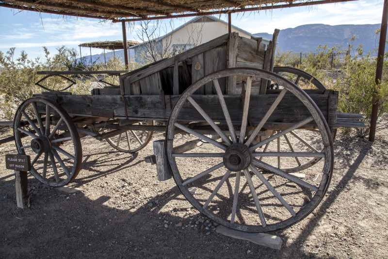 Side View of the Wagon Near the Castolon Store