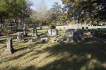 Small and Large Headstones in a Cemetery