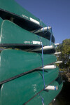 Stacked Canoes Close-Up