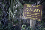 State Park Boundary Warning Sign
