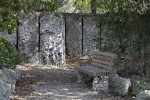 Stone and Wood Bench