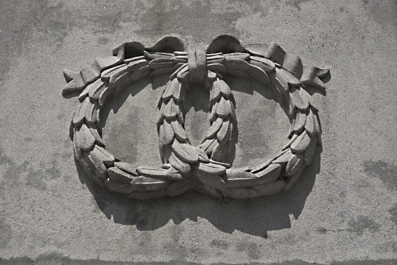 Stone Wreath on the Soldiers and Sailors Monument at Boston Common