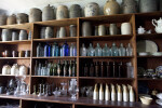 Stoneware and Glassware on Shelves