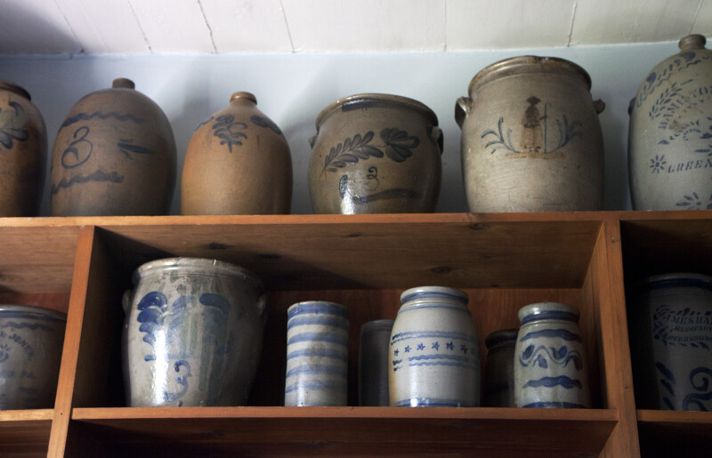 Stoneware Vessels on a Shelf