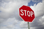 Stop Sign at Shark Valley of Everglades National Park