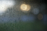 Streetlights through a Window with Condensation