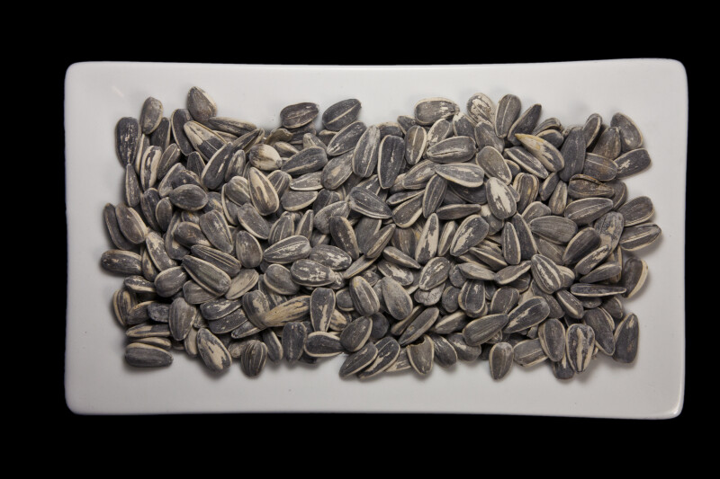 Sunflower Seeds on a White Plate