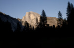 Sunlight on Half Dome and Shade in the Valley