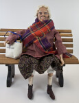 Texas Daddy Long Legs Doll Named Grace by Karen Germany with Jacket and Shopping Bag Full of Groceries (Full View)