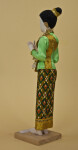 Thailand Fabric Doll with Hair Tied in Bun (Back View)