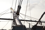 The Bowsprit and Spritsail Yard of the USS Constitution