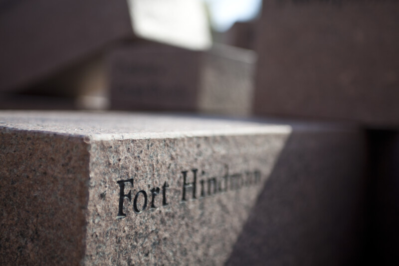 The Corner of the Block Representing the Battle of Fort Hindman