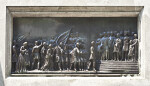 "The Departure for the War" Bronze Relief on the Soldiers and Sailors Monument at Boston Common