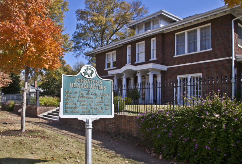 The Gish-Hill House and An Associated Historic Marker
