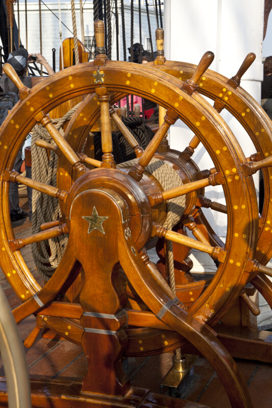 The Helm of the USS Constitution