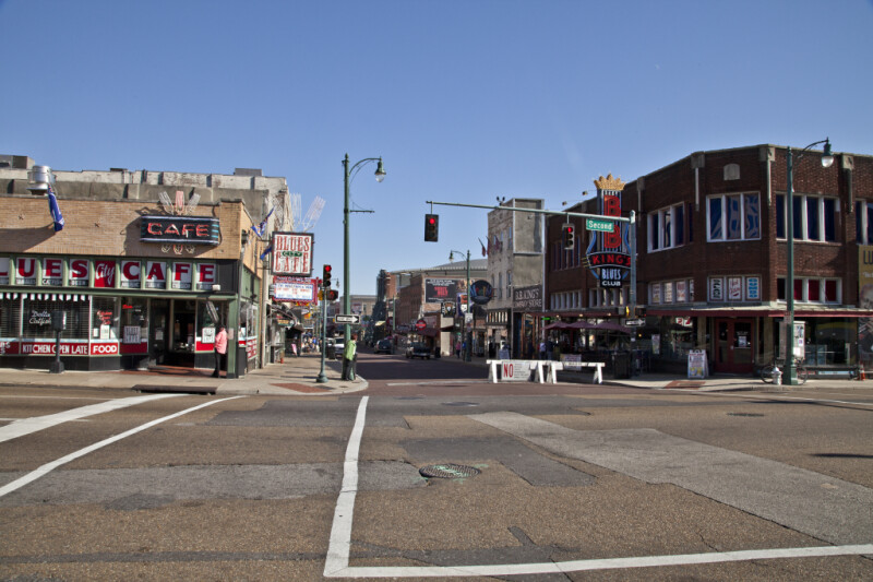 The Intersection of Beale Street and South Second Street