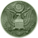 The Obverse Side of the Great Seal of the United States in Green