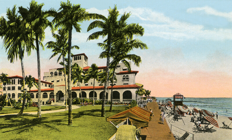 Postcard Pancoast Hotel Miami Beach Florida FL 