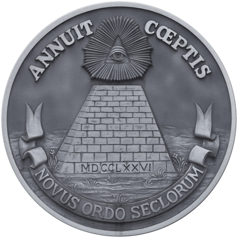 The Reverse Side of the Great Seal of the United States in Gray