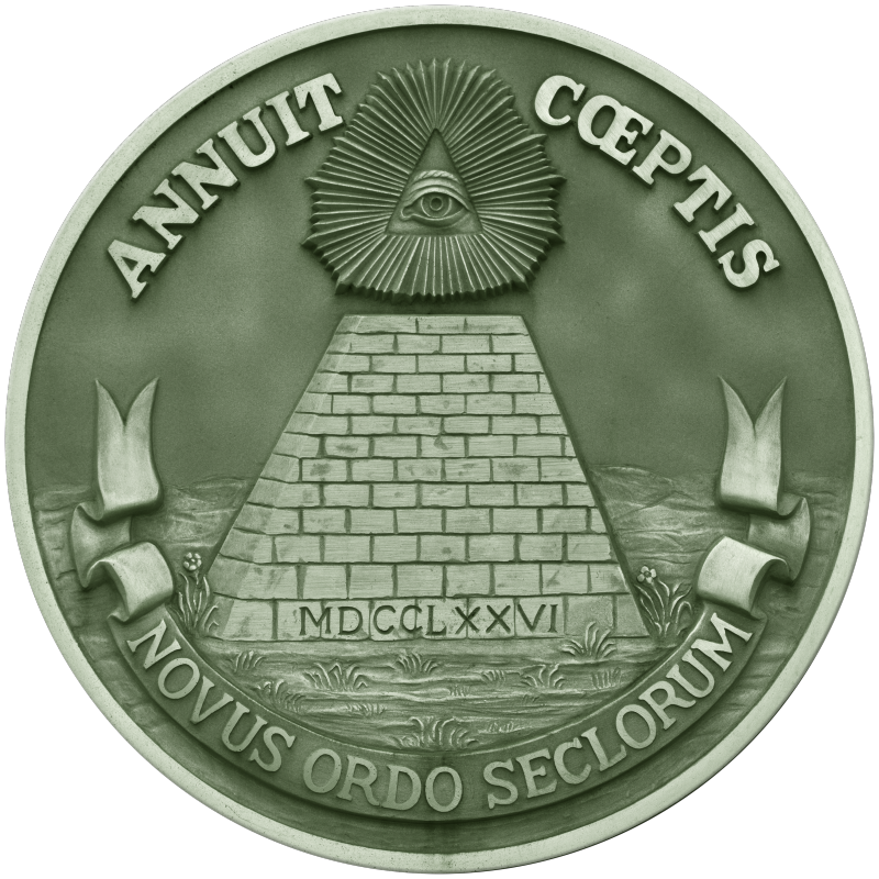 The Reverse Side of the Great Seal of the United States in Green