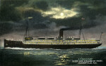 The S.S. "Mohawk" Clyde Line Steamer, by Night