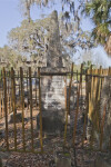 The Shifting Piers under a Fence around a Grave