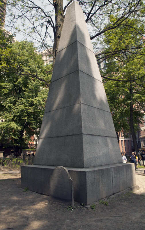 The Tablet Headstone at the Base of a Monument to Benjamin Franklin's Relatives