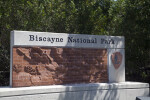 Three Dimensional Brick Sign at Biscayne National Park
