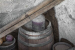 Three Wooden Storage Casks, Close-up