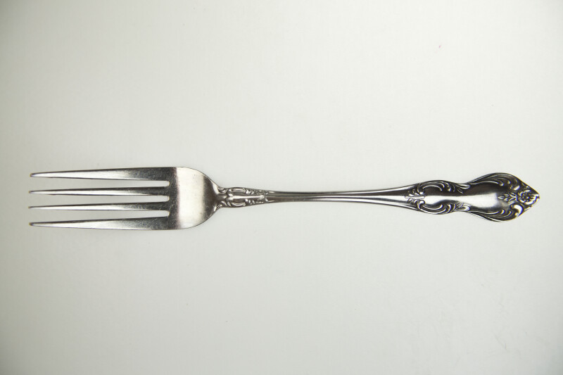 Top View of a Metal Fork