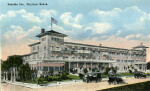 Tourists Enjoy the Grounds of the Seaside Inn, Daytona Beach, Florida