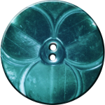 Trefoil Button, Turquoise