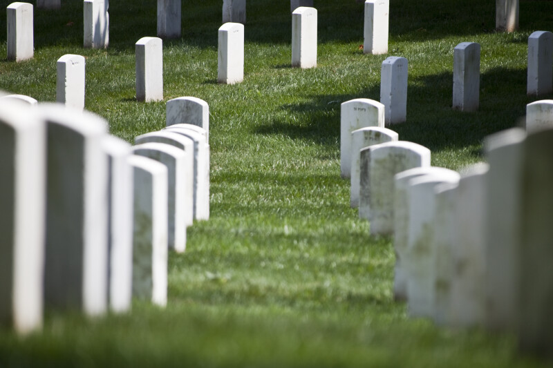 Two Rows of Headstones