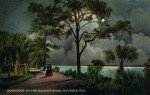 Two Women Enjoy the Moonlight on the Halifax River, Daytona, Florida