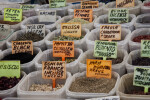 Various Herbs and Spices on Display