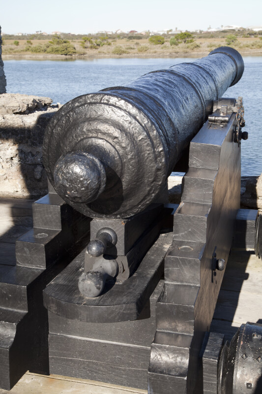 View of a Cannon  Aimed at the Matanzas River Inlet, Close-up