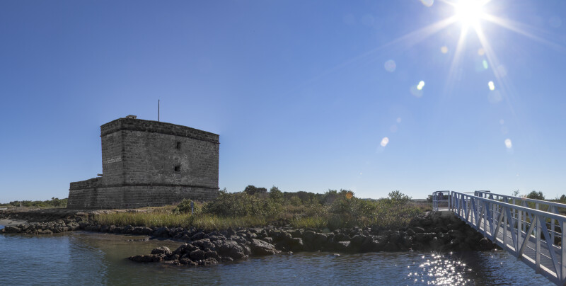 View of Dock and Fort Matanzas, from the Northeast