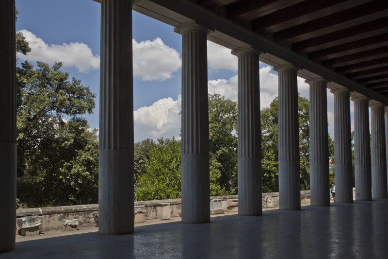 View through the Colonnade of the Stoa of Attalos