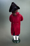 Virginia Williamsburg Figurine of Caroler with Tri-Corner Hat and Pony Tail (Back View)