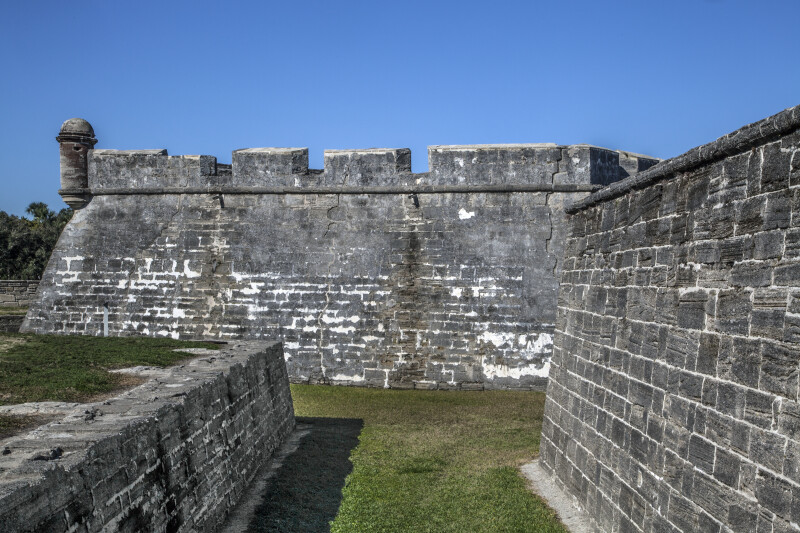 Wall of Castillo de San Marcos' Southwest Corner
