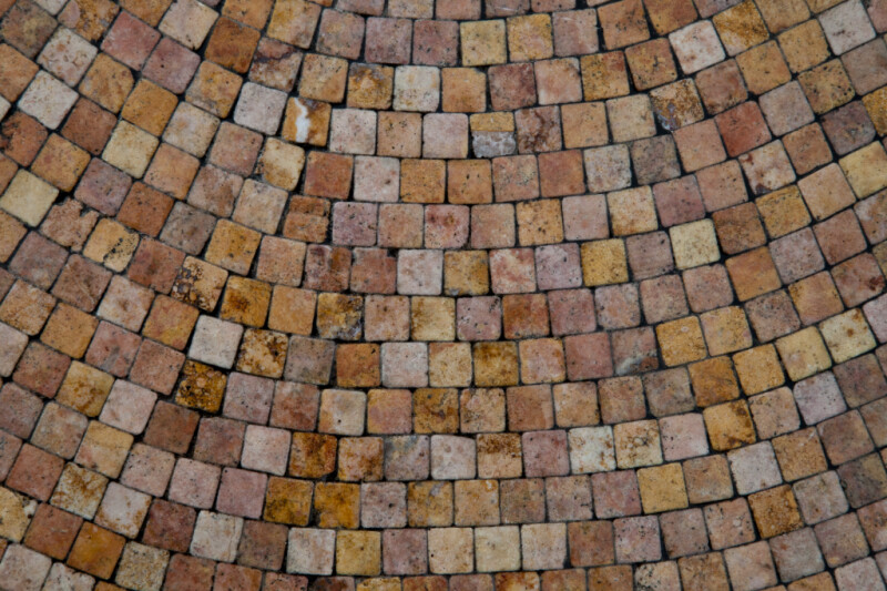 Warm Colored Stones in a Mosaic
