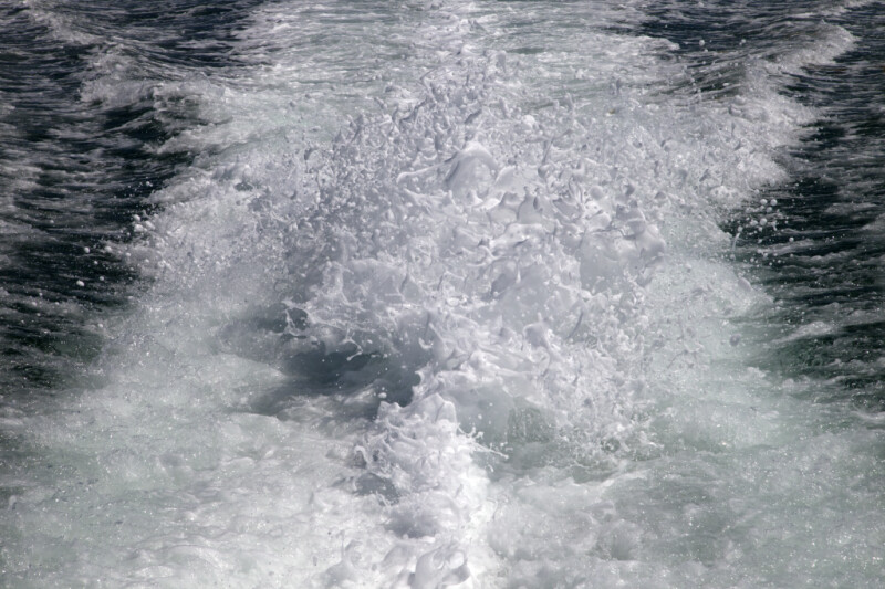 Water Disturbance Created by Boat Moving at High Speed