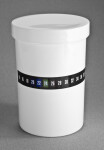 White Plastic Jar for Collecting Water Samples