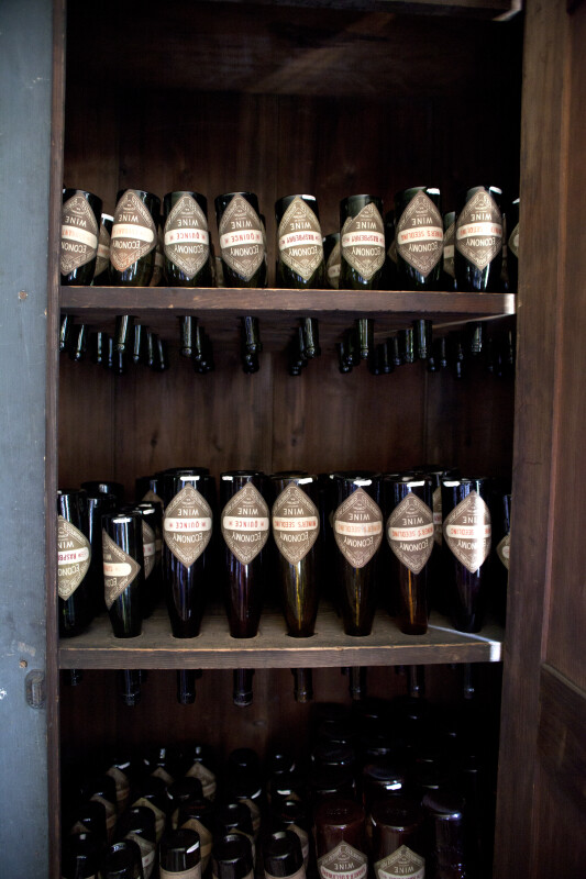 Wine Bottles Drying