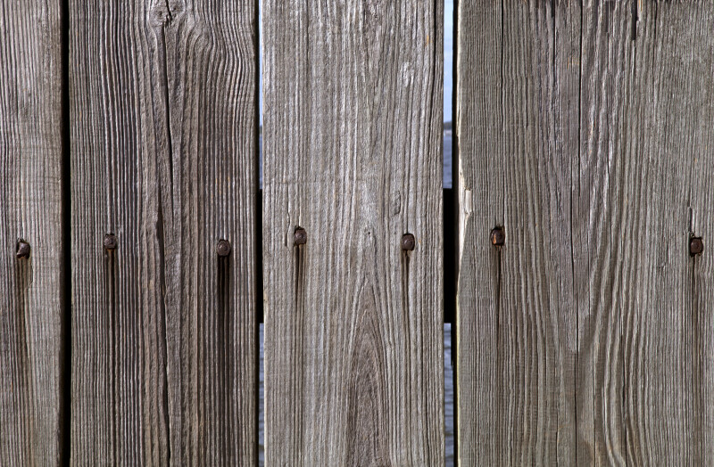 Wooden Boards Which Make up the Sea Wall of Reconstructed Fort Caroline