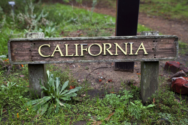Wooden California Sign