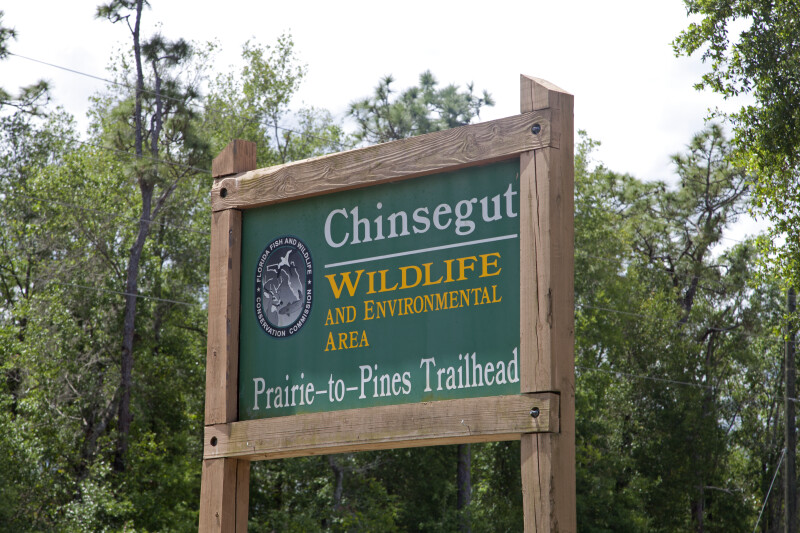 Wooden Sign at Chinsegut Wildlife and Environmental Area